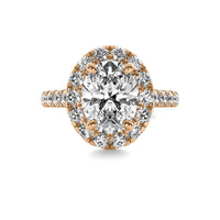 Mia Halo Accent Oval Diamond Ring