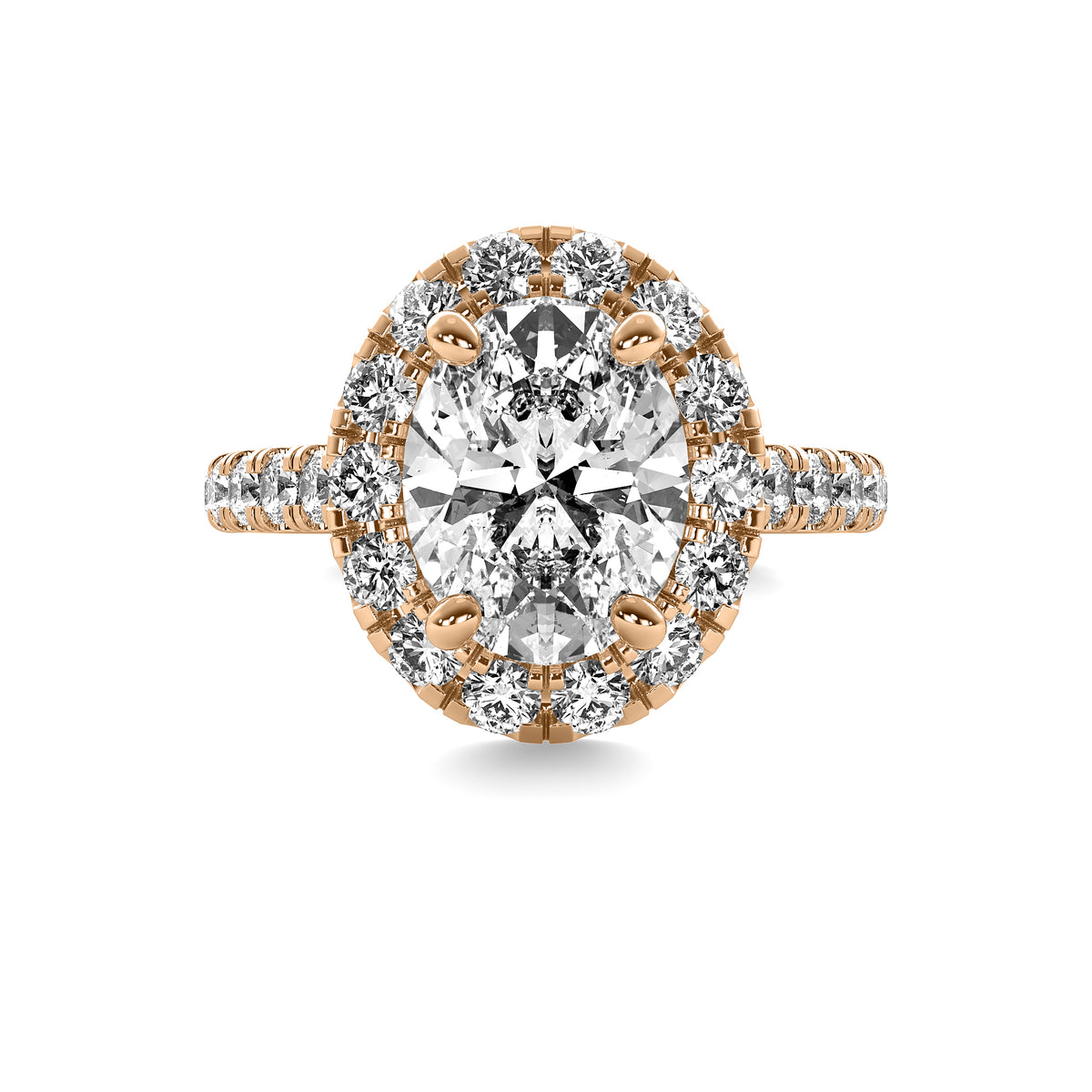 Mia Halo Accent Oval Diamond Ring