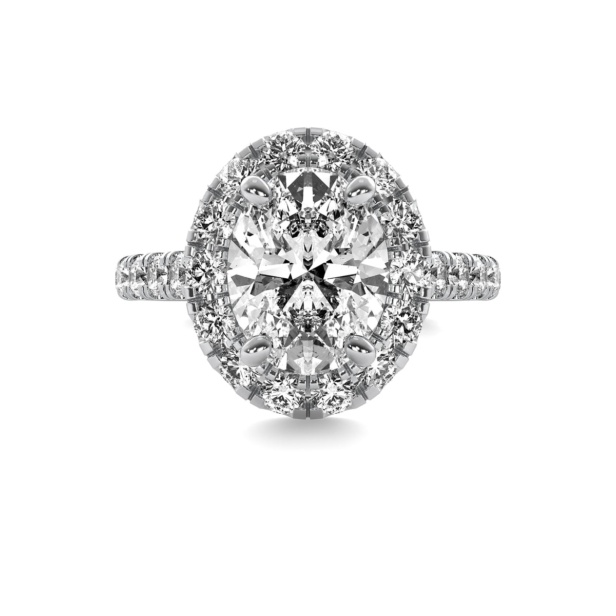Mia Halo Accent Oval Diamond Ring