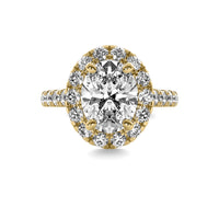 Mia Halo Accent Oval Diamond Ring