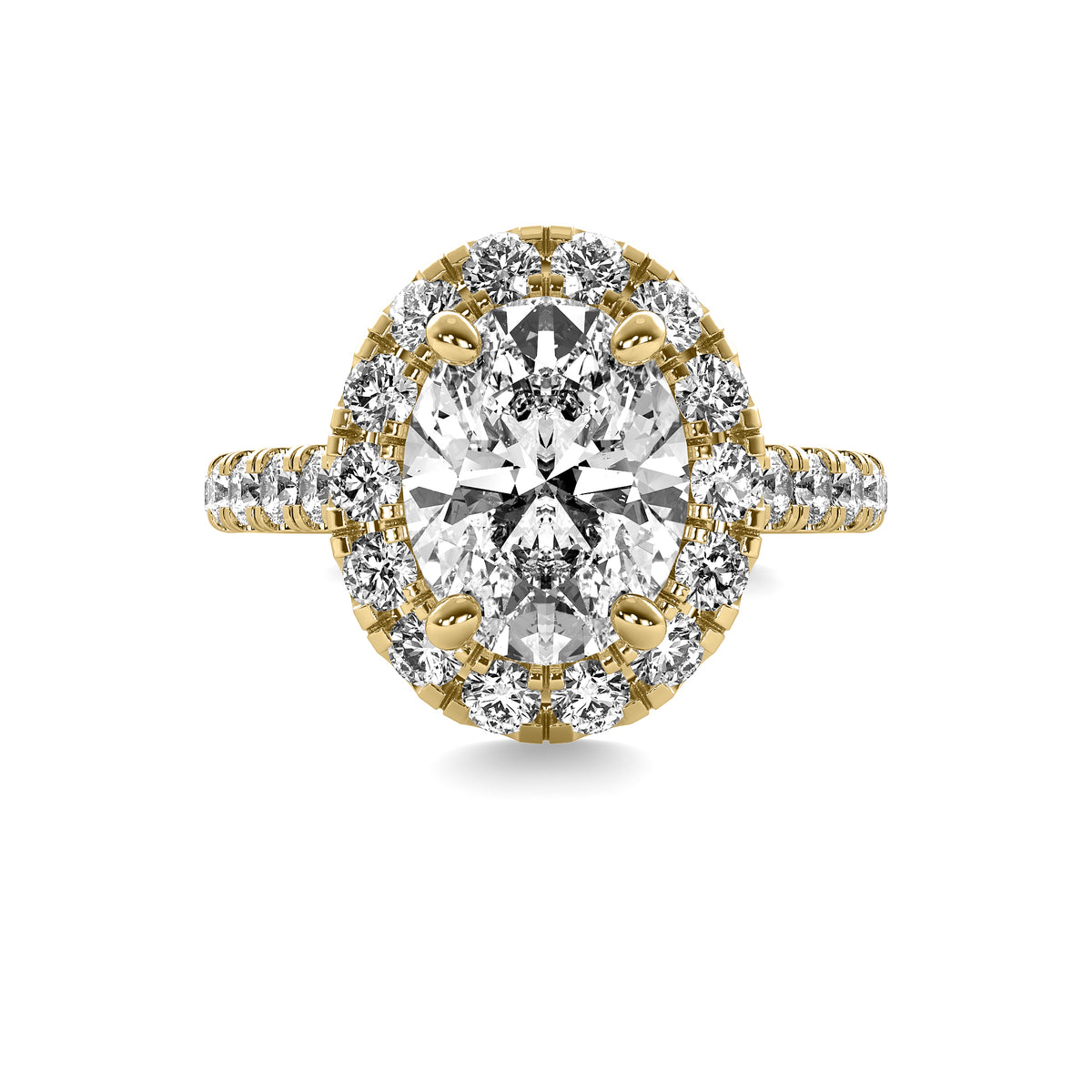 Mia Halo Accent Oval Diamond Ring
