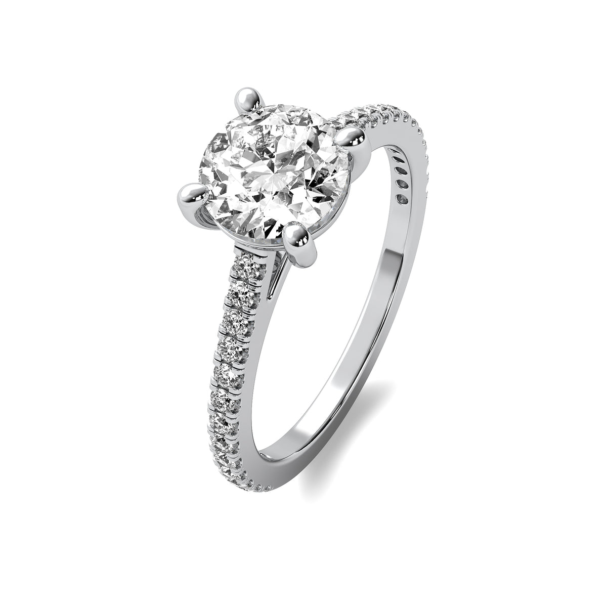 Classic Accent Round Diamond Ring