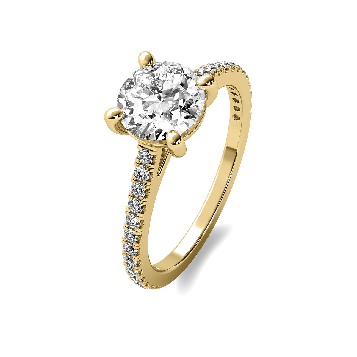 Classic Accent Round Diamond Ring
