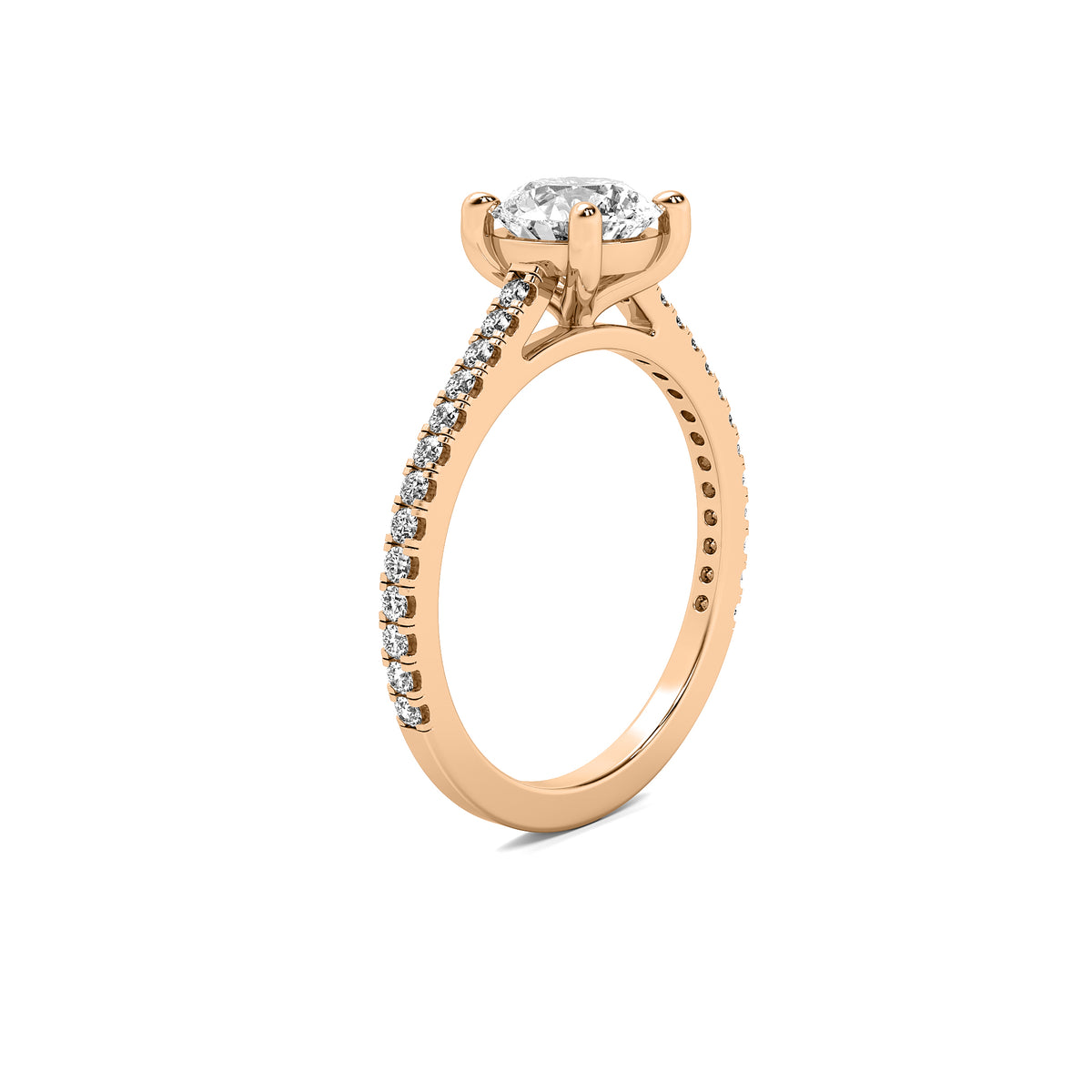 Classic Accent Round Diamond Ring
