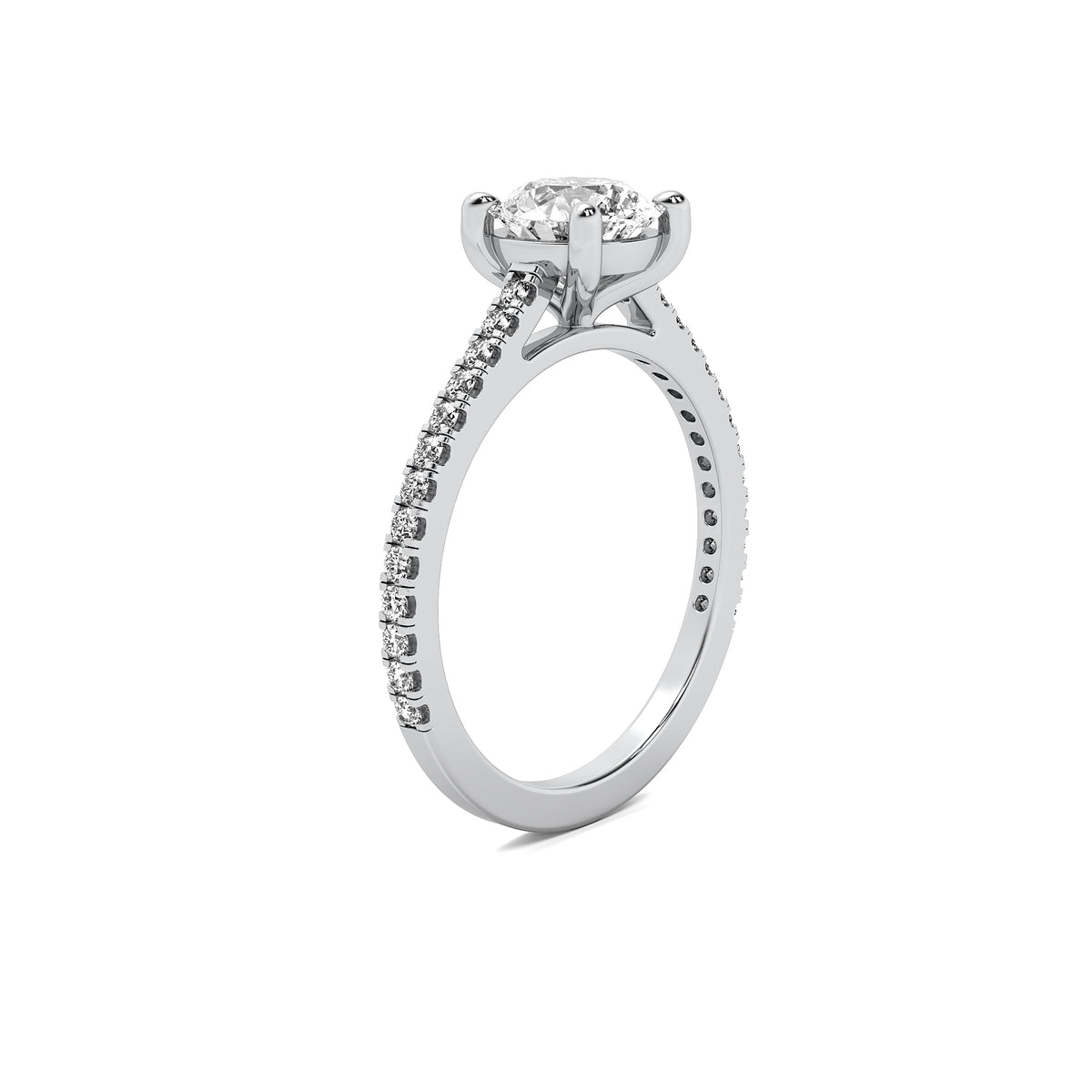 Classic Accent Round Diamond Ring