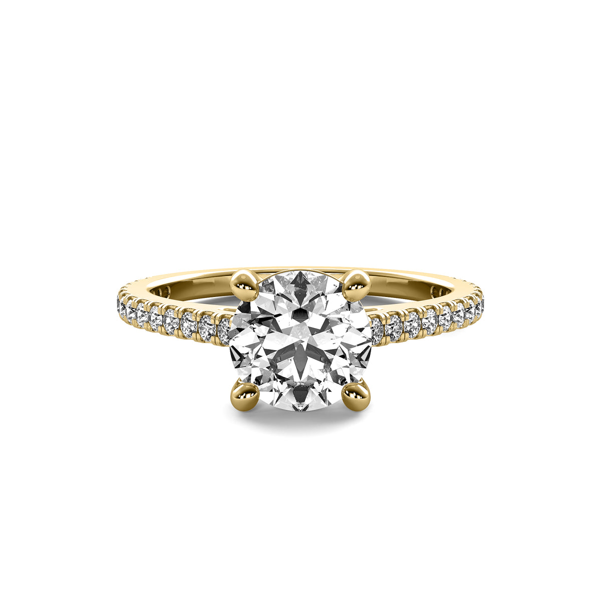 Classic Accent Round Diamond Ring
