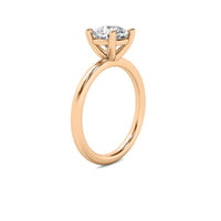 High Set Cushion Solitaire Diamond Ring