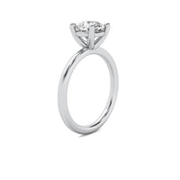 High Set Cushion Solitaire Diamond Ring