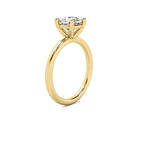 High Set Cushion Solitaire Diamond Ring