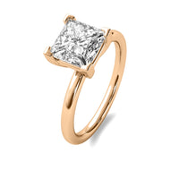 High Set Princess Solitaire Diamond Ring