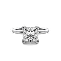 High Set Princess Solitaire Diamond Ring
