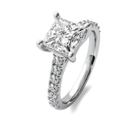 Half Accent Princess Diamond Ring