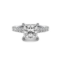 Half Accent Princess Diamond Ring
