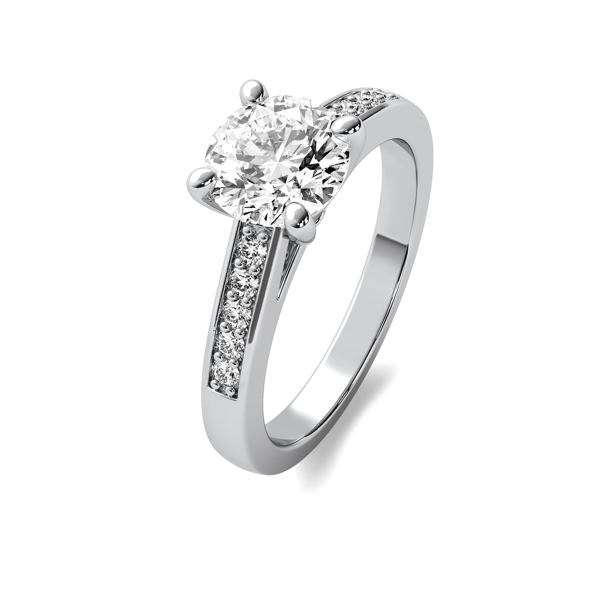 Amara Accent Round Diamond Ring