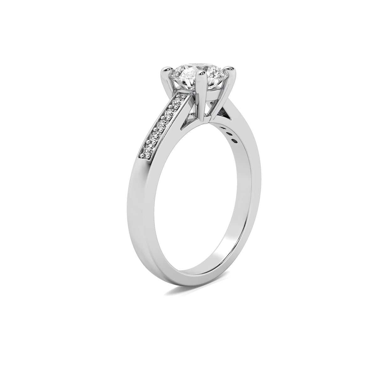 Amara Accent Round Diamond Ring