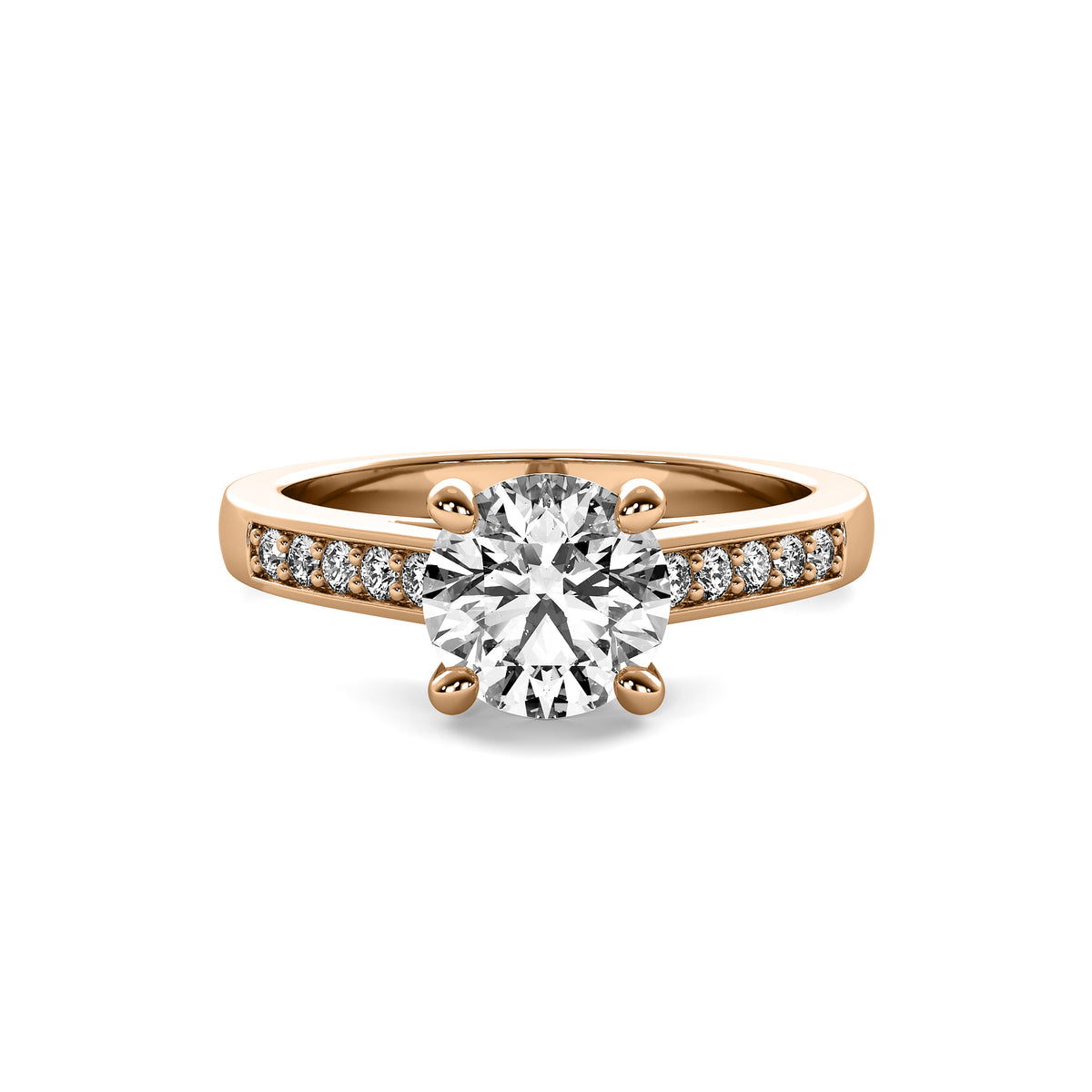 Amara Accent Round Diamond Ring