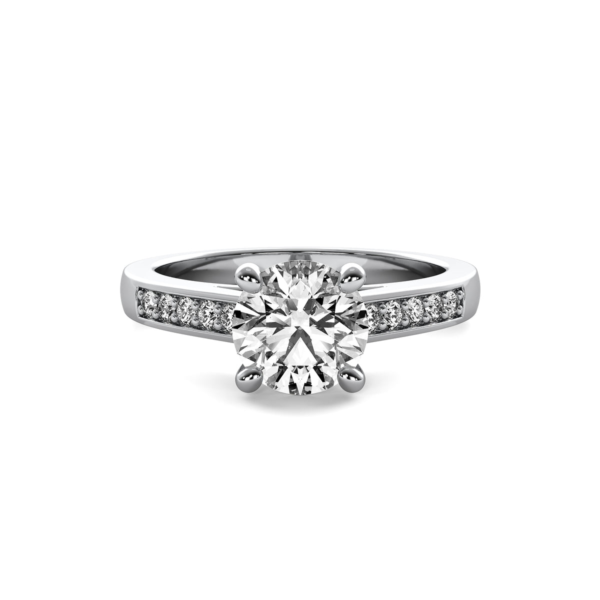 Amara Accent Round Diamond Ring