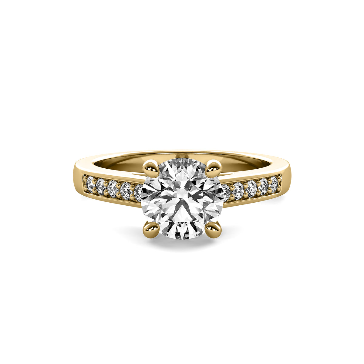 Amara Accent Round Diamond Ring
