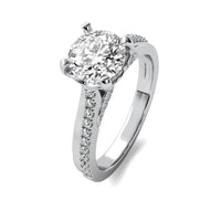 Emilia Accent Round Diamond Ring