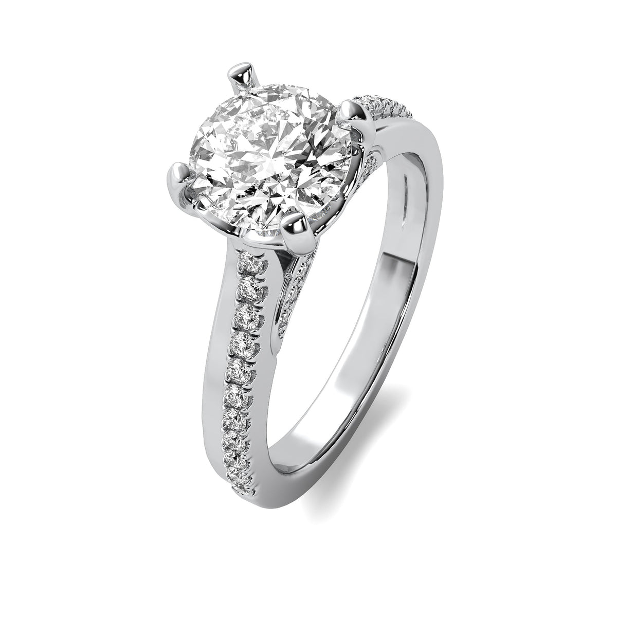 Emilia Accent Round Diamond Ring