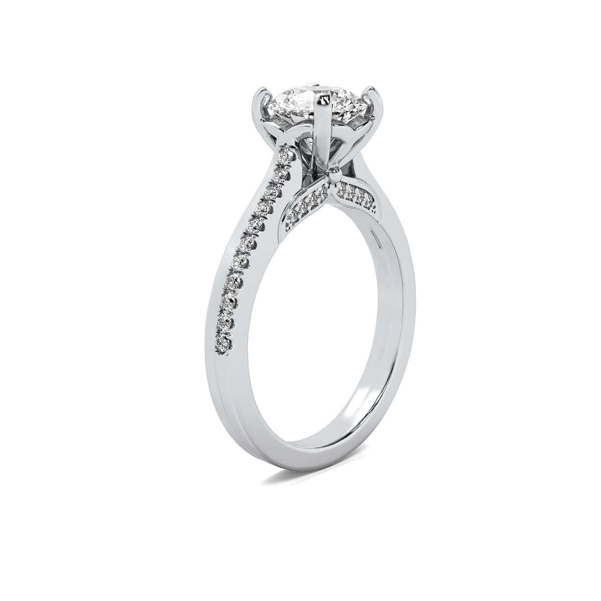 Emilia Accent Round Diamond Ring
