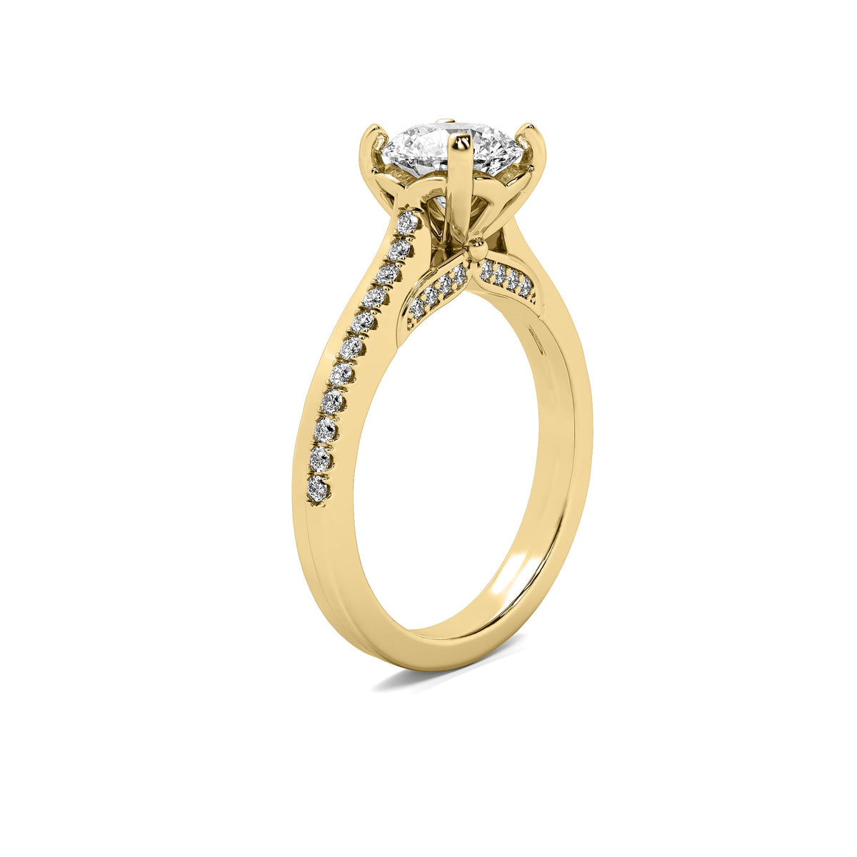 Emilia Accent Round Diamond Ring