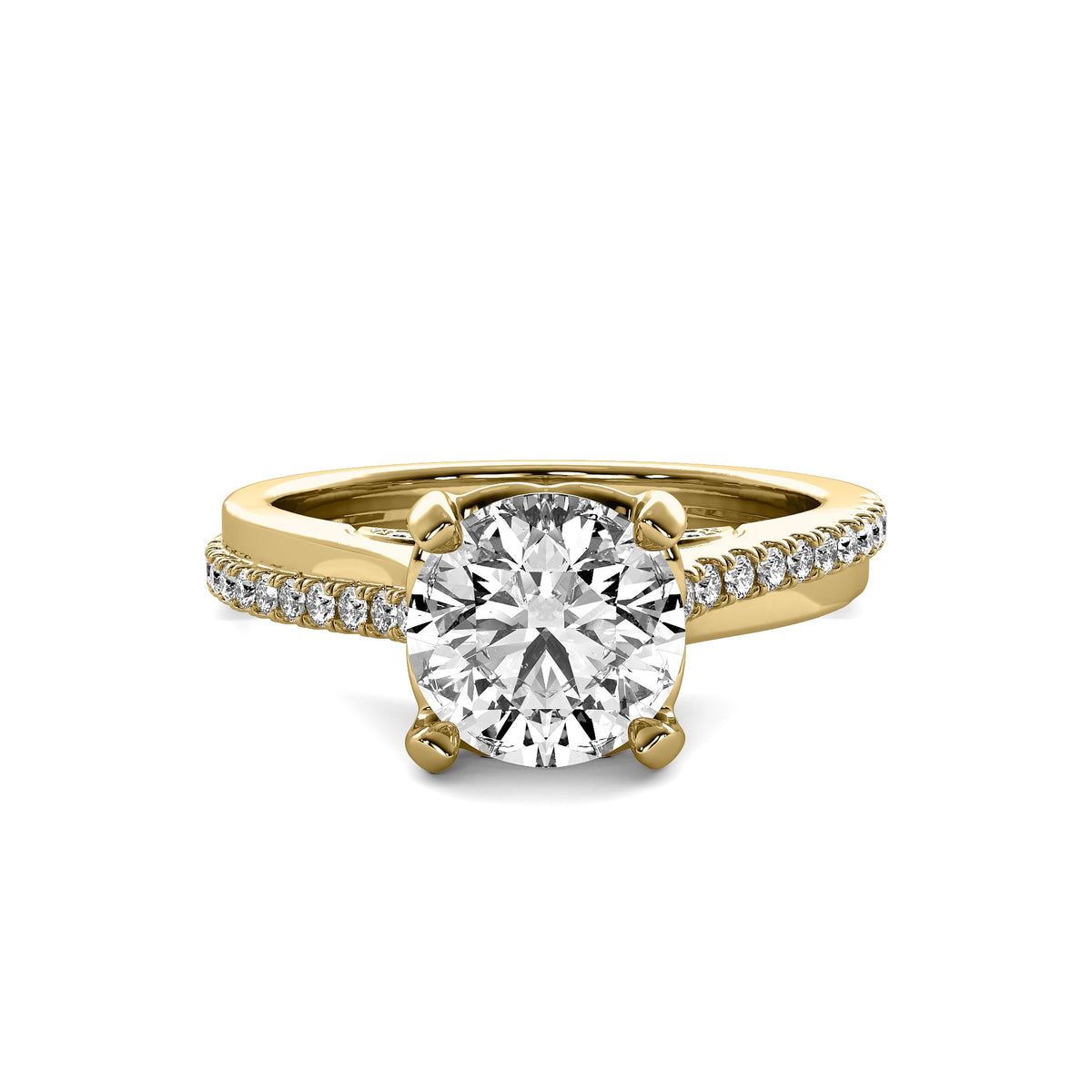 Emilia Accent Round Diamond Ring