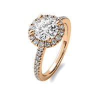 Selene Halo Accent Round Diamond Ring