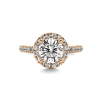 Selene Halo Accent Round Diamond Ring