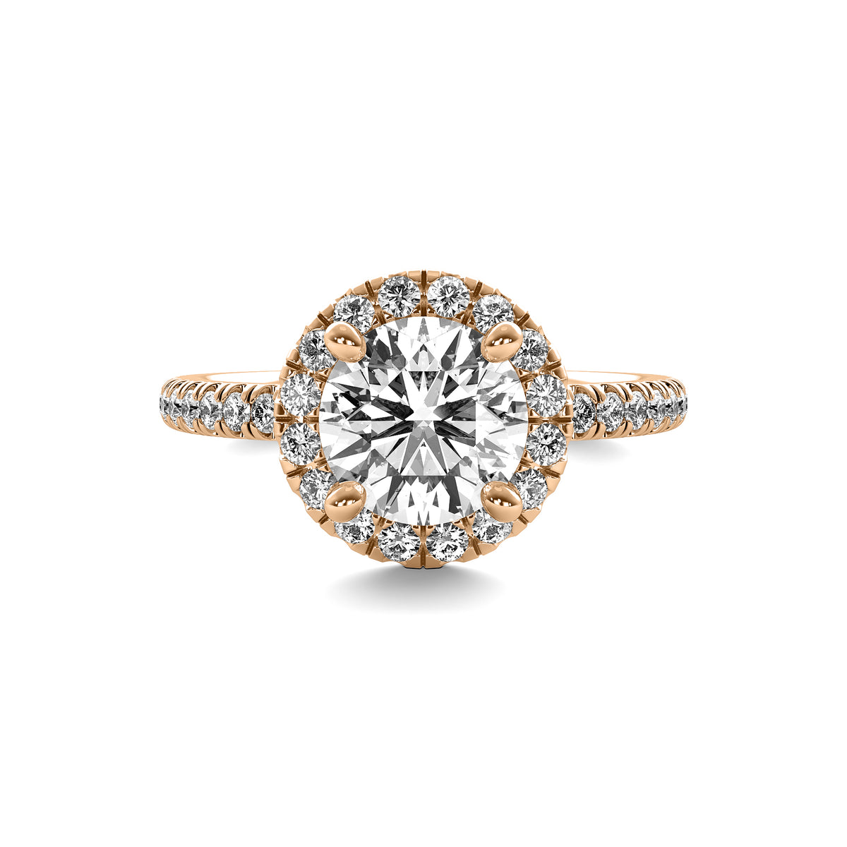 Selene Halo Accent Round Diamond Ring