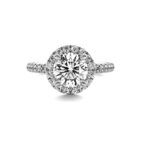 Selene Halo Accent Round Diamond Ring