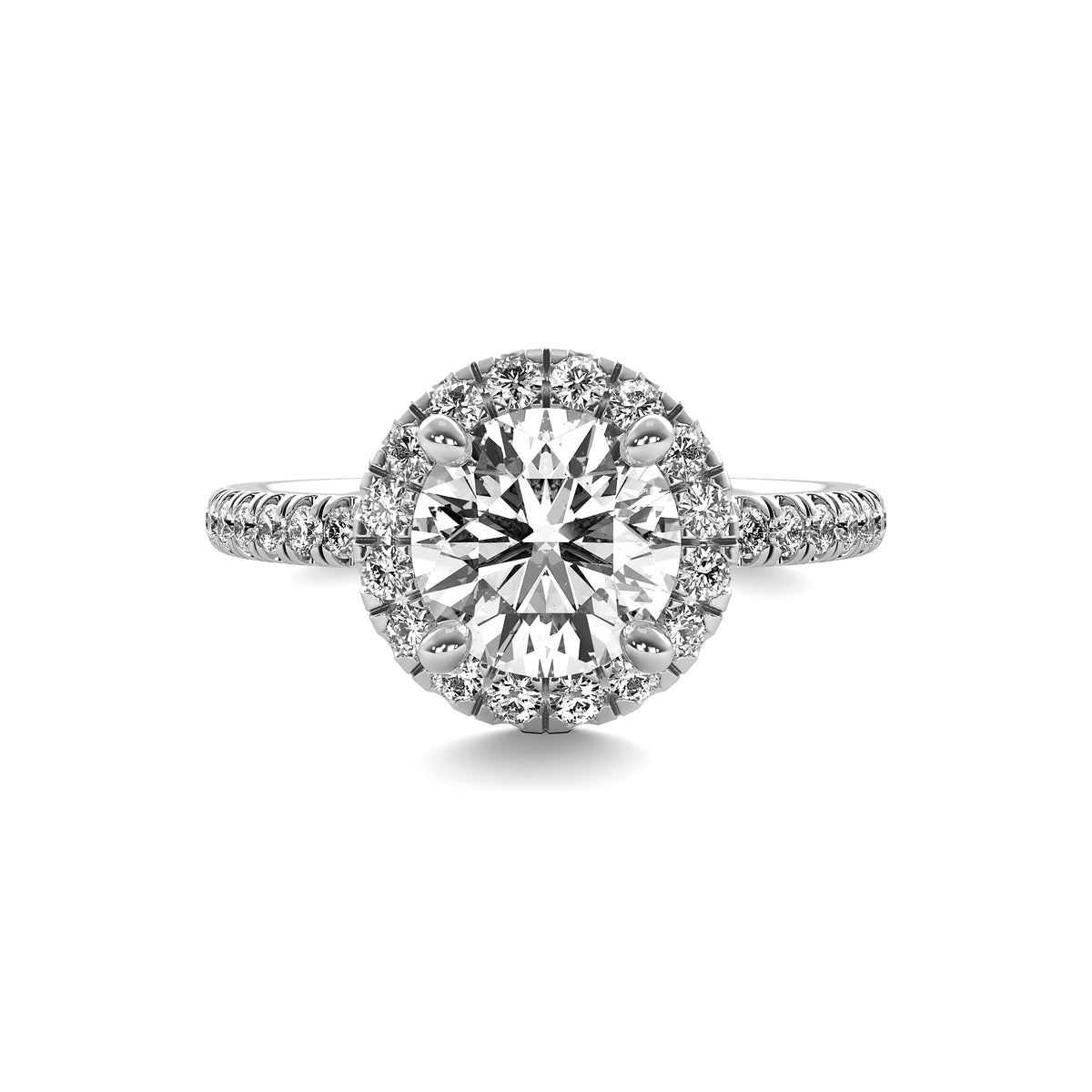 Selene Halo Accent Round Diamond Ring