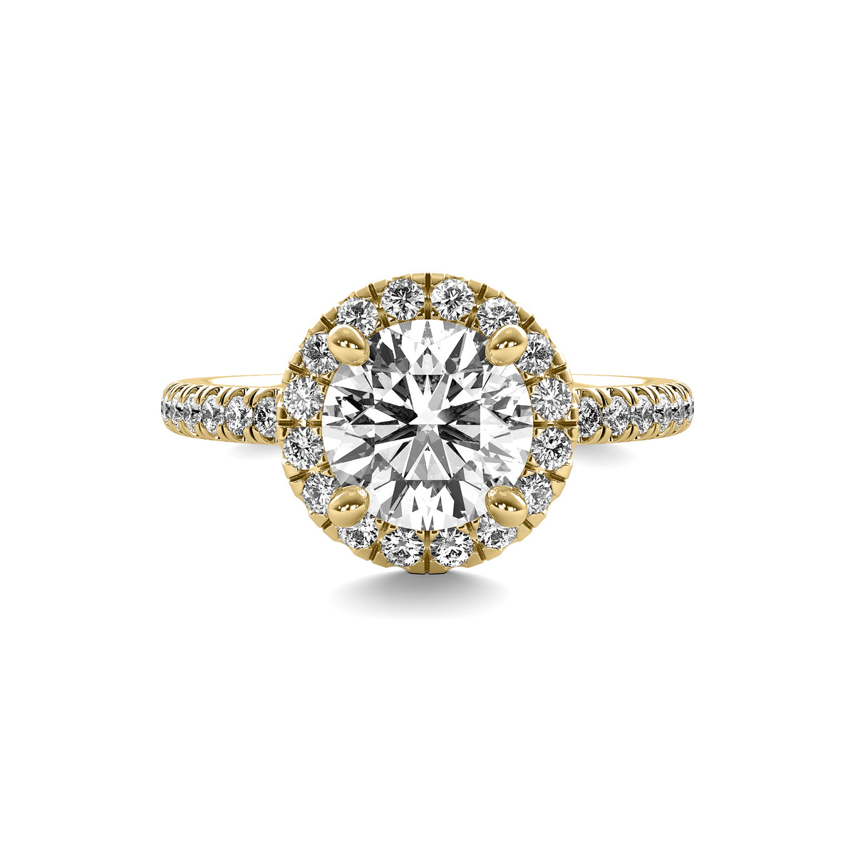 Selene Halo Accent Round Diamond Ring
