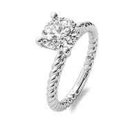 Maude Round Solitaire with Hidden Halo and Twist