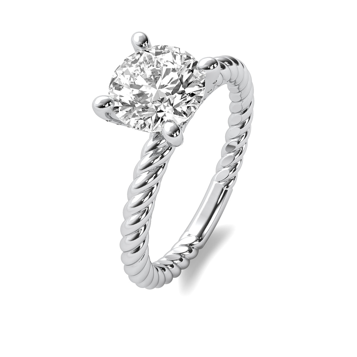 Maude Round Solitaire with Hidden Halo and Twist