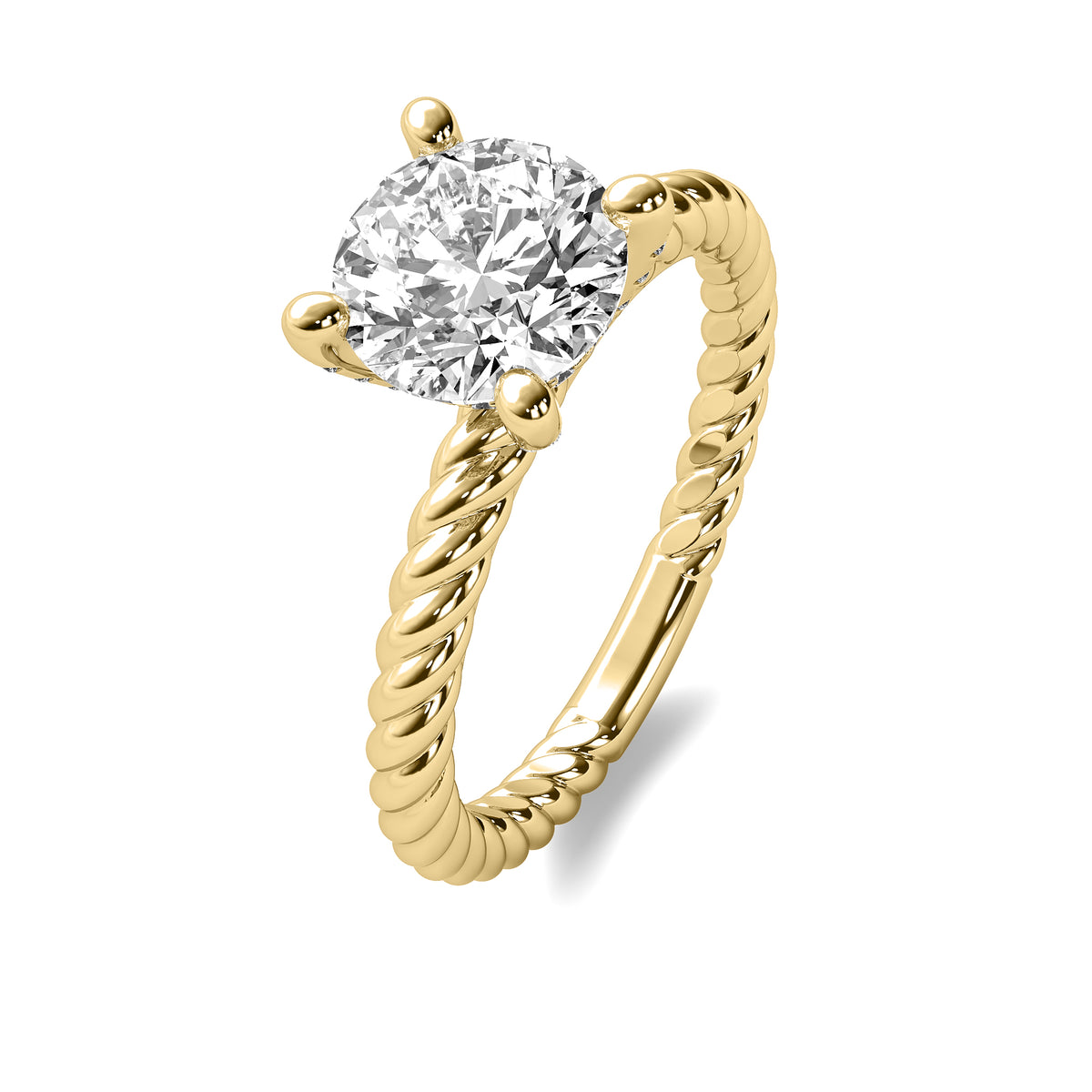 Maude Round Solitaire with Hidden Halo and Twist