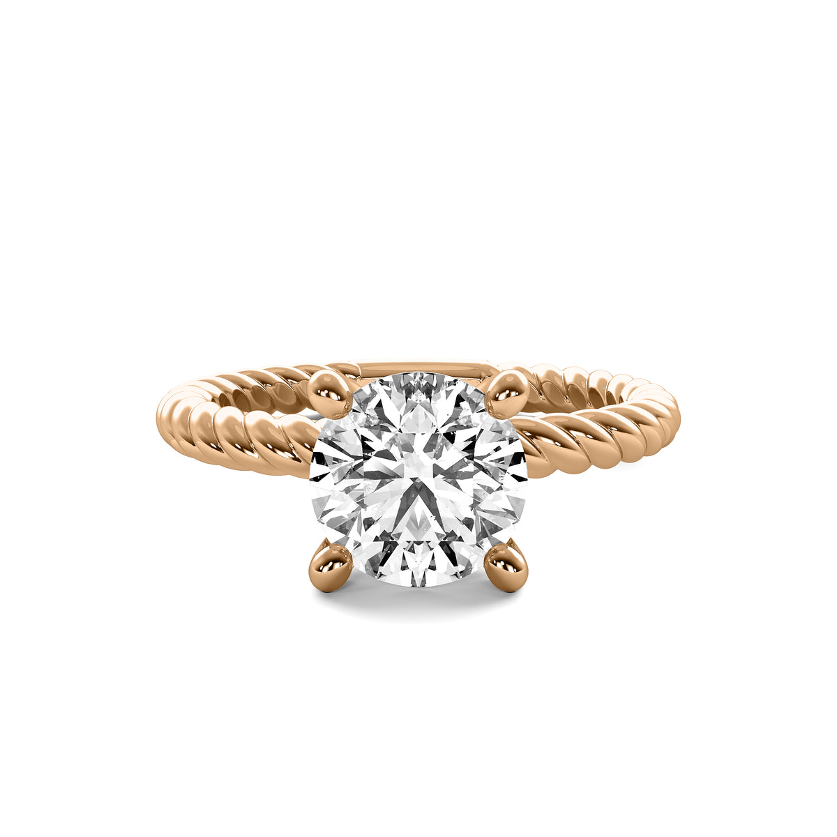 Maude Round Solitaire with Hidden Halo and Twist