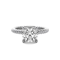 Maude Round Solitaire with Hidden Halo and Twist