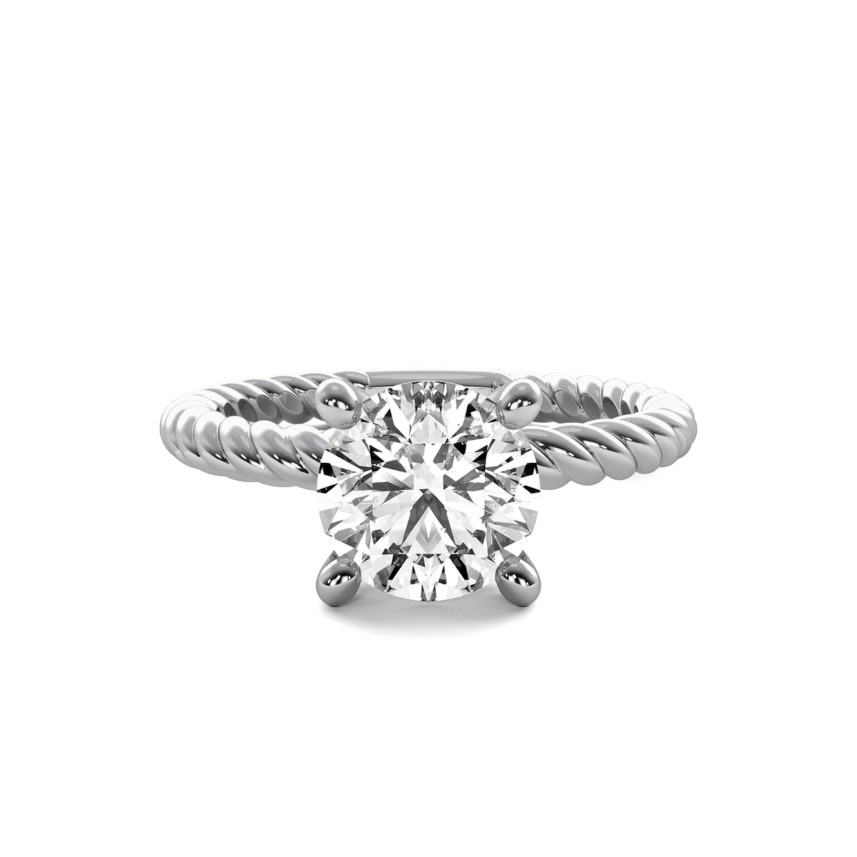 Maude Round Solitaire with Hidden Halo and Twist
