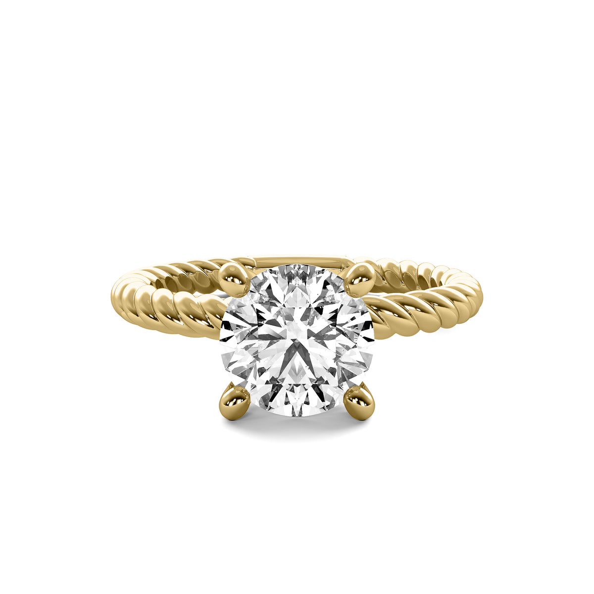 Maude Round Solitaire with Hidden Halo and Twist