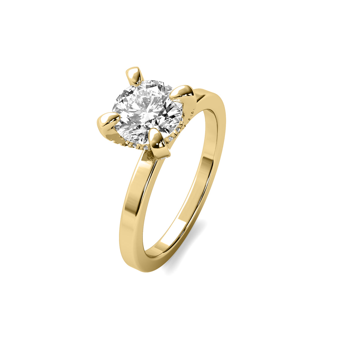Mireille Round Solitaire with Hidden Halo