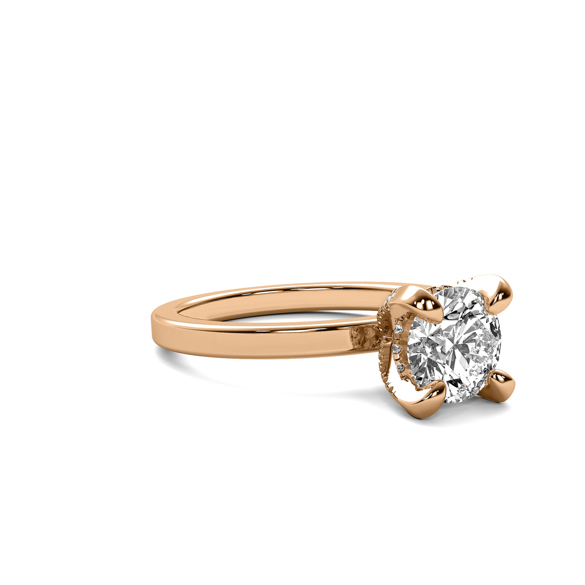 Mireille Round Solitaire with Hidden Halo