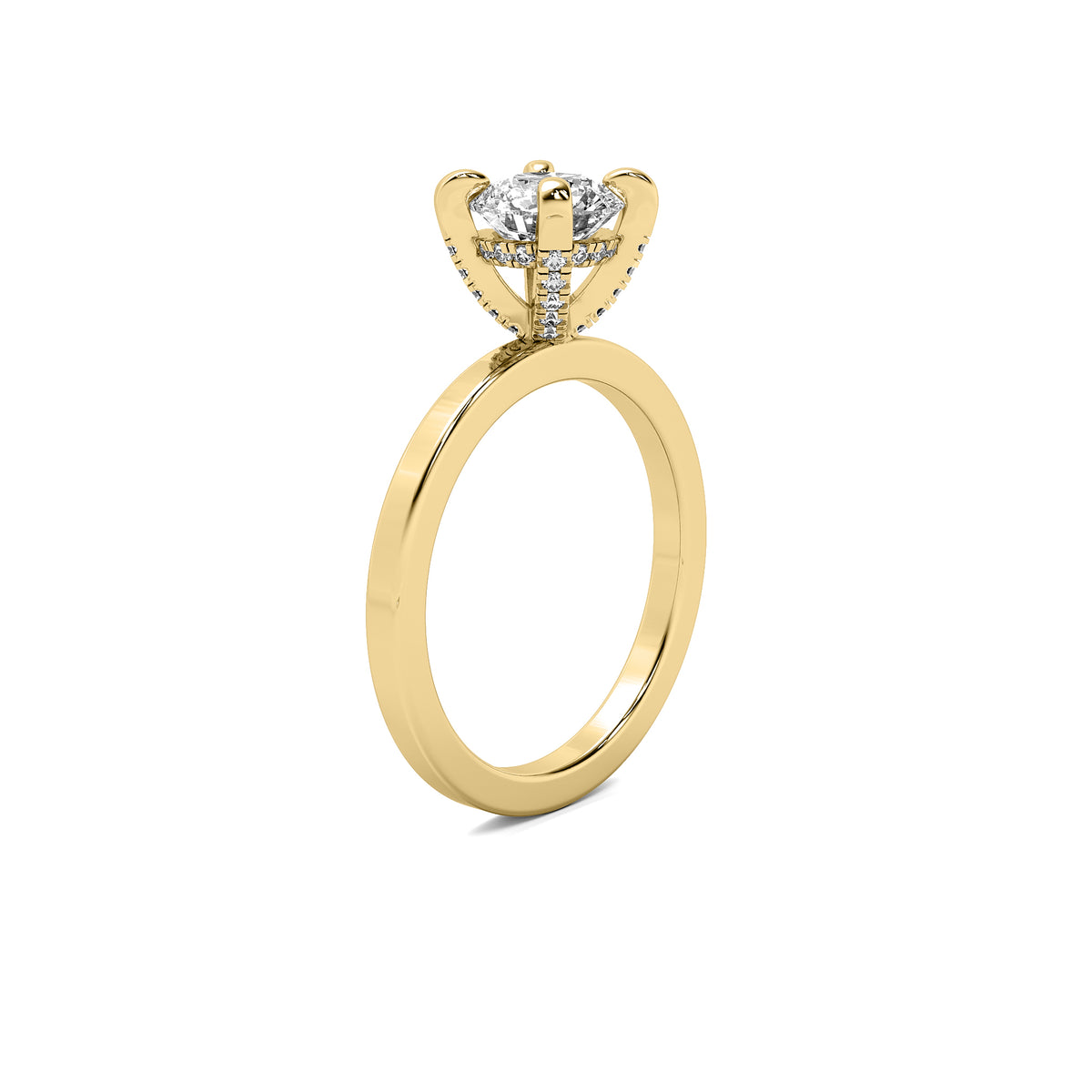 Mireille Round Solitaire with Hidden Halo