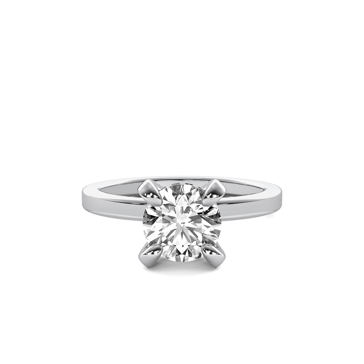 Mireille Round Solitaire with Hidden Halo