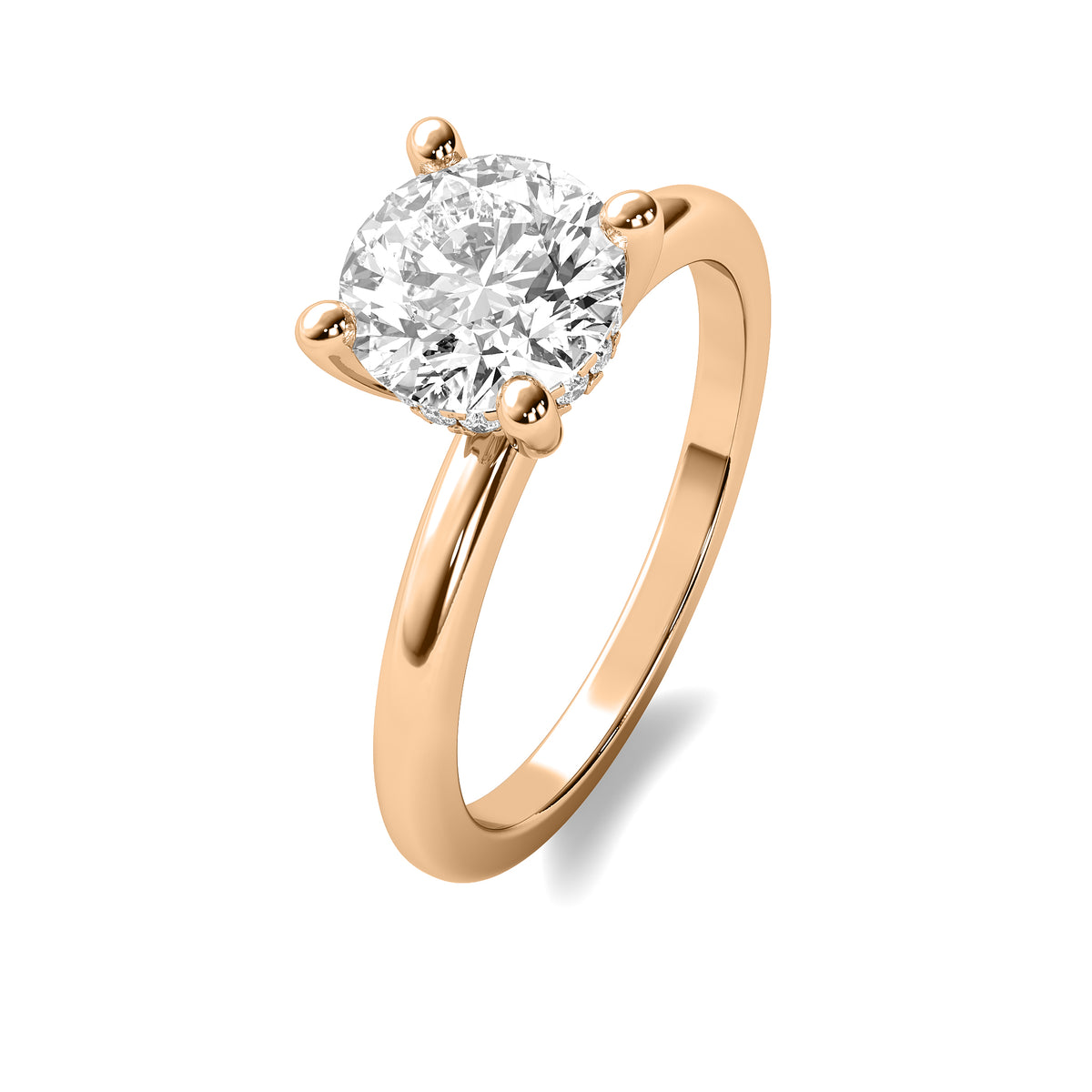 Odette Round Solitaire with Hidden Halo