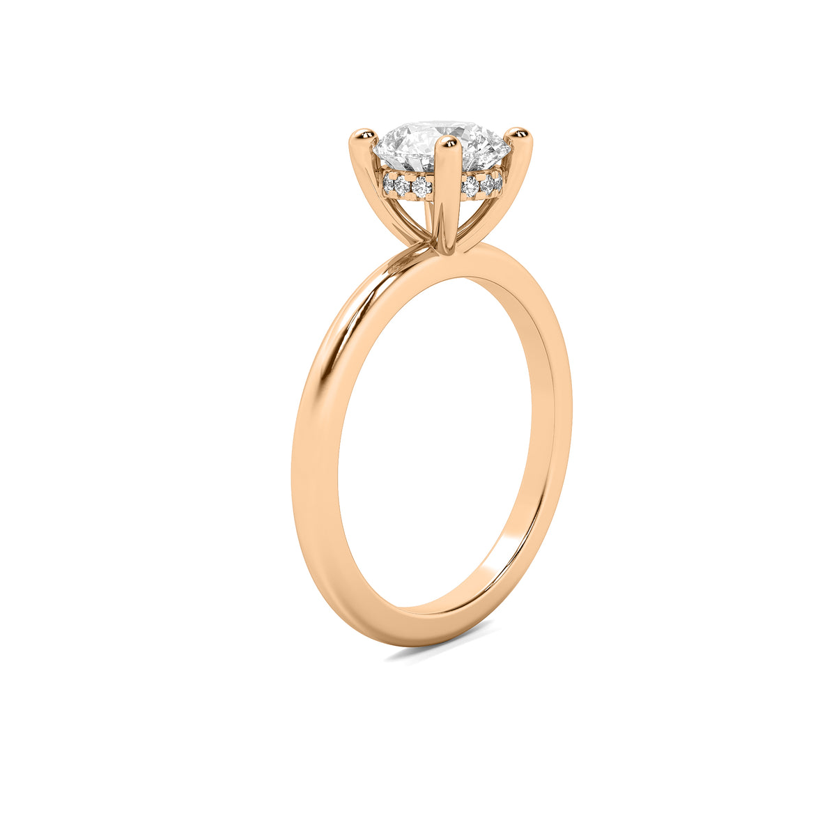 Odette Round Solitaire with Hidden Halo