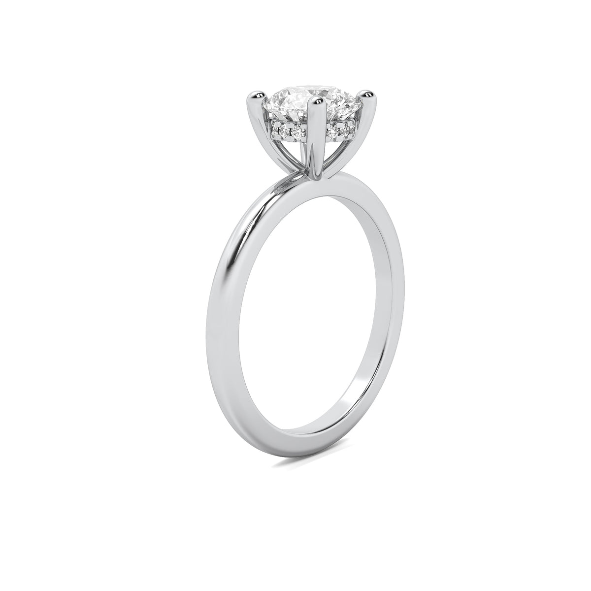 Odette Round Solitaire with Hidden Halo