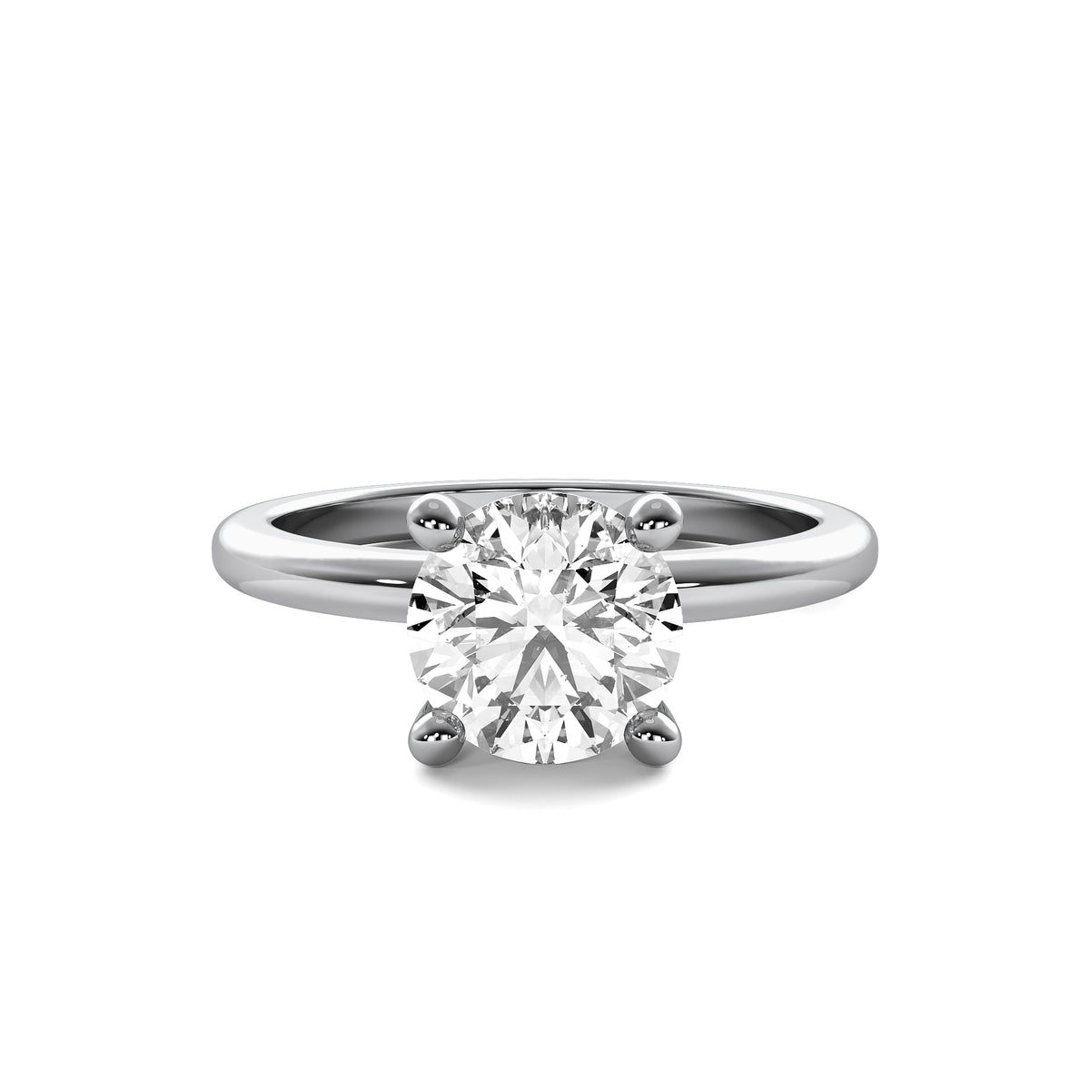 Odette Round Solitaire with Hidden Halo