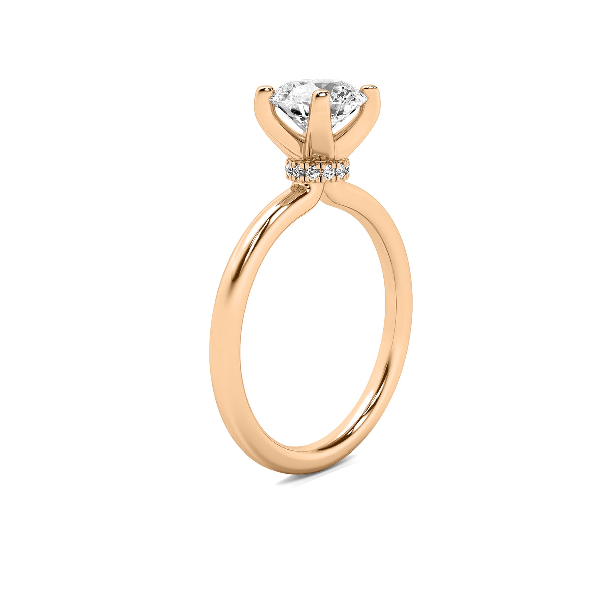 Leonie Round Solitaire with Hidden Halo