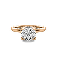 Leonie Round Solitaire with Hidden Halo